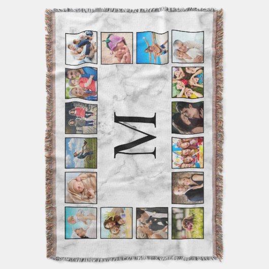 White marble Stone Pattern Deken (Voorkant Verticaal)