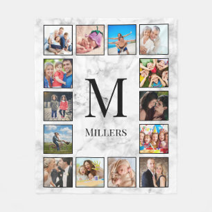 White marble Stone Pattern Fleece Deken