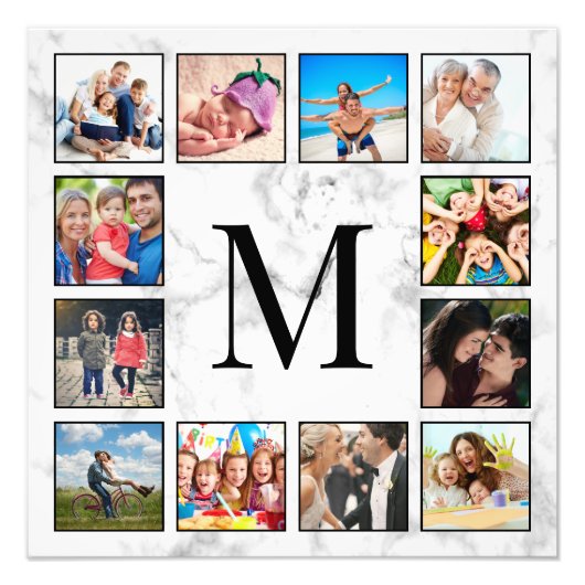 White marble Stone Pattern Foto Afdruk (Voorkant)