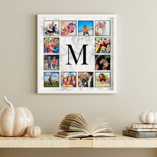 White marble Stone Pattern Foto Afdruk