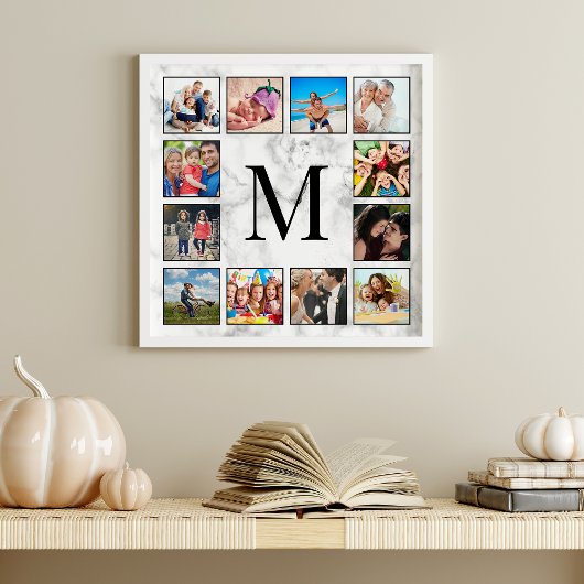 White marble Stone Pattern Foto Afdruk