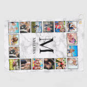 White marble Stone Pattern Golfhanddoek (Horizontaal)