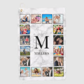 White marble Stone Pattern Golfhanddoek (Voorkant)