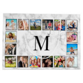 White Marble Stone Pattern Groot Cadeauzakje (Achterkant)