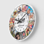 White marble Stone Pattern Grote Klok (Hoek)