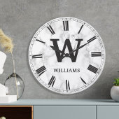 White marble Stone Pattern Grote Klok