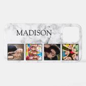 White marble Stone Pattern iPhone Hoesje (Achterkant horizontaal)