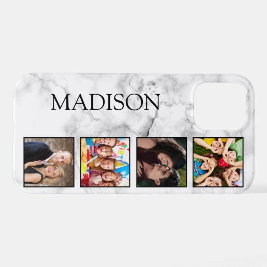 White marble Stone Pattern iPhone Hoesje (Achterkant horizontaal)