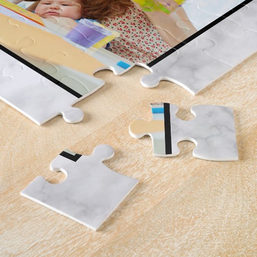 White marble Stone Pattern Legpuzzel (Zijkant)