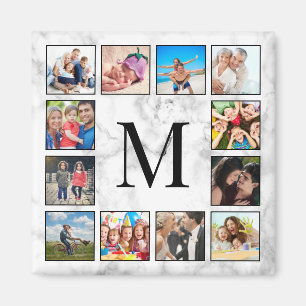 White marble Stone Pattern Magneet