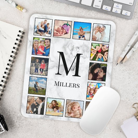 White marble Stone Pattern Muismat