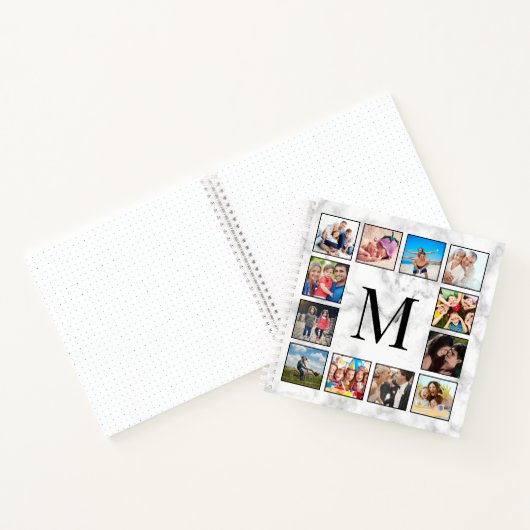 White Marble Stone Pattern Notitieboek (Binnen)