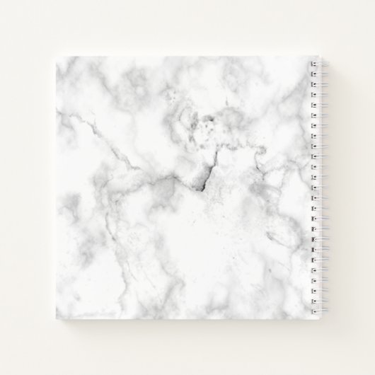 White Marble Stone Pattern Notitieboek (Achterkant)