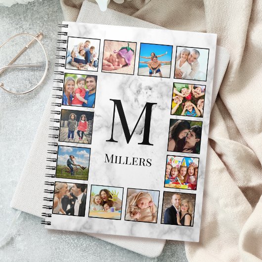 White marble Stone Pattern Notitieboek