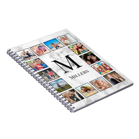 White marble Stone Pattern Notitieboek (Rechterzijde)