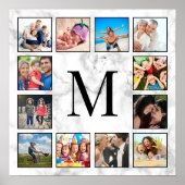 White marble Stone Pattern Poster (Voorkant)