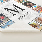 White marble Stone Pattern Sherpa Deken (3/4)