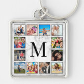 White marble Stone Pattern Sleutelhanger (Voorkant)