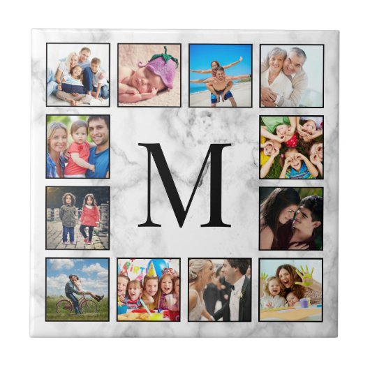 White marble Stone Pattern Tegeltje (Voorkant)