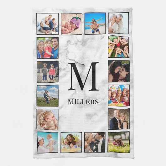 White marble Stone Pattern Theedoek (Verticaal)