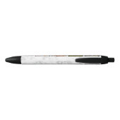 White Marble Stone Pattern Zwarte Inkt Pen (Achterkant)
