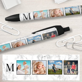 White Marble Stone Pattern Zwarte Inkt Pen