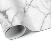 White marble Stone Print Cadeaupapier (Rol Hoek)