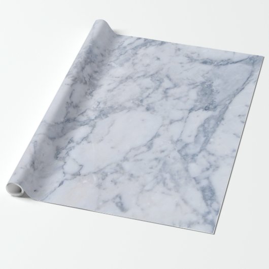 White marble Stone Print Cadeaupapier (Uitgerold)