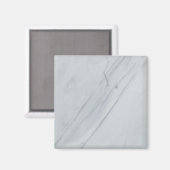 White marble Stone Square Magnet (Voorkant / Achterkant)