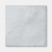 White marble Stone Square Magnet (Voorkant)