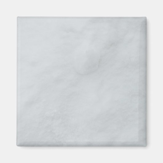 White marble Stone Square Magnet (Voorkant)