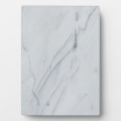White marble Stone Tabletop Plaque met Easel Fotoplaat (voorkant)
