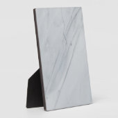 White marble Stone Tabletop Plaque met Easel Fotoplaat (Zijkant)