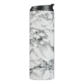 White marble Stone Thermal Tumbler Thermosbeker (Gedraaid links)