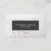 White Marble Stonemason Architect Visitekaartje (Voorkant)