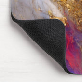 White Marble Swirl with Liquid Gold Muismat (Hoek)