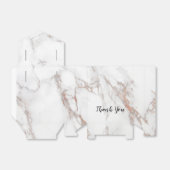 White Marble Texture Happy Bedankt Bedankdoosjes (Uitgevouwen)