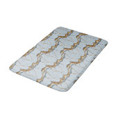 White Marble Texture with Cracked Gold Veins Badmat (Gekanteld)