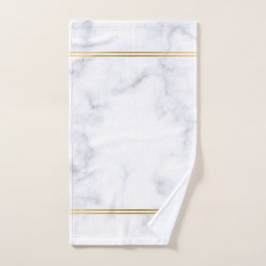 White marble texture with gold stripes  bad handdoek (Handdoek)