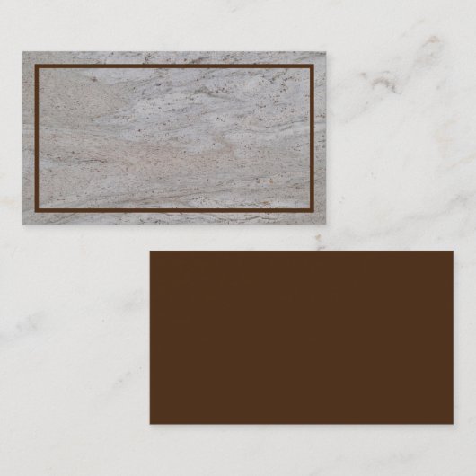 White marble Textured Visitekaartje (Voorkant / Achterkant)