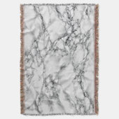 White marble Throw Blanket Deken (Voorkant Verticaal)