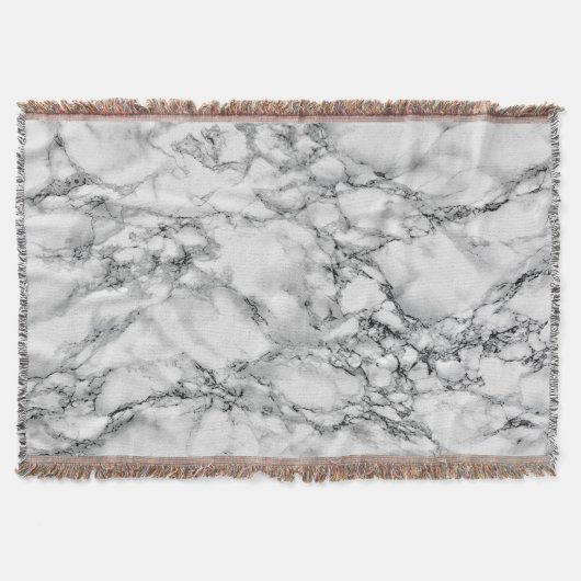 White marble Throw Blanket Deken (Voorkant)