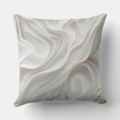 White Marble Wave Pillow - Modern elegant decor Kussen (Achterkant)