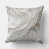 White Marble Wave Pillow - Modern elegant decor Kussen (Voorkant)