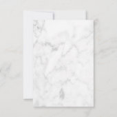 White marble Wedding Bedankkaart (Achterkant)