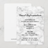 White Marble Wedding - Info Card Informatiekaartje (Voorkant / Achterkant)