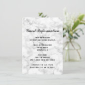 White Marble Wedding - Info Card Informatiekaartje (Staand voorkant)
