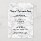 White Marble Wedding - Info Card Informatiekaartje (Voorkant)