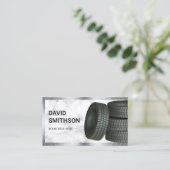 White Marble Wheel Alignment Autobandenwinkel Visitekaartje (Staand voorkant)