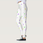 White Mardi Gras Confetti Leggings (Links)